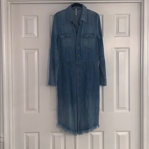 Free People Denim Shirtdress